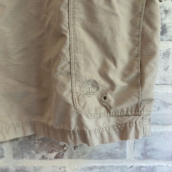 Timberland Mens Khaki Cargo Hybrid Shorts Mesh Lining 5 Pockets, Medium - Picture 2 of 5